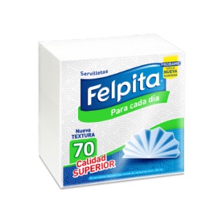 FELPITA SERVILLETAS BLANCA x 70u